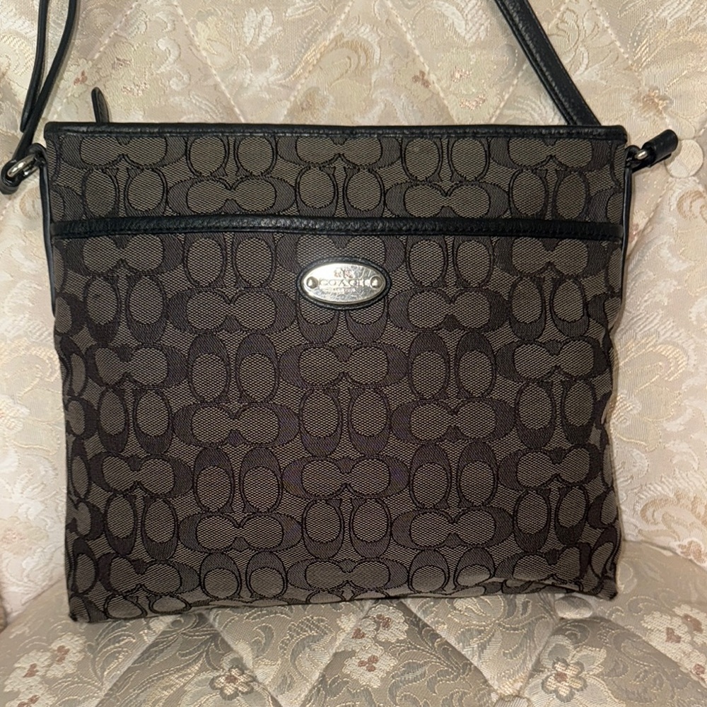 Coach Black and Brown Crossbody Bag